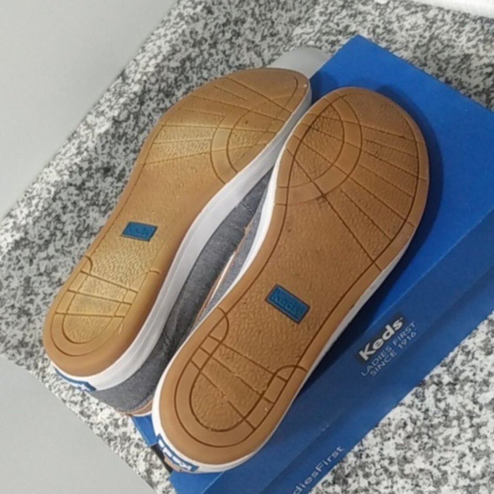 KEDS Charter Chambray Boat Shoes, Like New - Picture 11 of 14